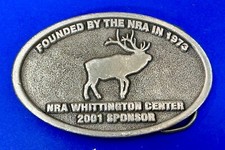 Founded by the NRA 1973 Whittington Center 2001 Sponsor Deer Hunting Belt Buckle
