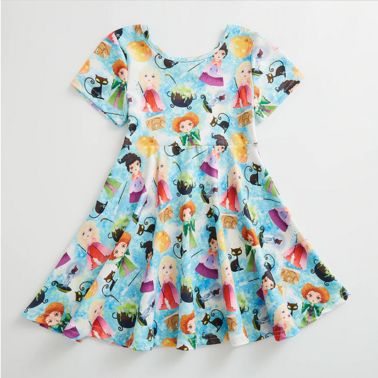 short sleeve halloween dress NEW Hocus Pocus Girls Short Sleeve Halloween Dress