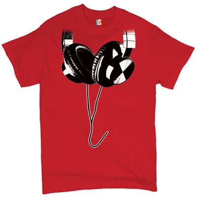 Huge Hanging Headphones T-Shirt DJ Music Tee Shirt