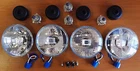 5 3/4 Inch Complete De Luxe Conversion Glass Set Halogen Pair 4x EU style