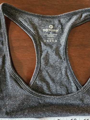 90 Degree by Reflex Racerback Tank Top Women's Size XL Black Stretchy EUC Active - Picture 4 of 7