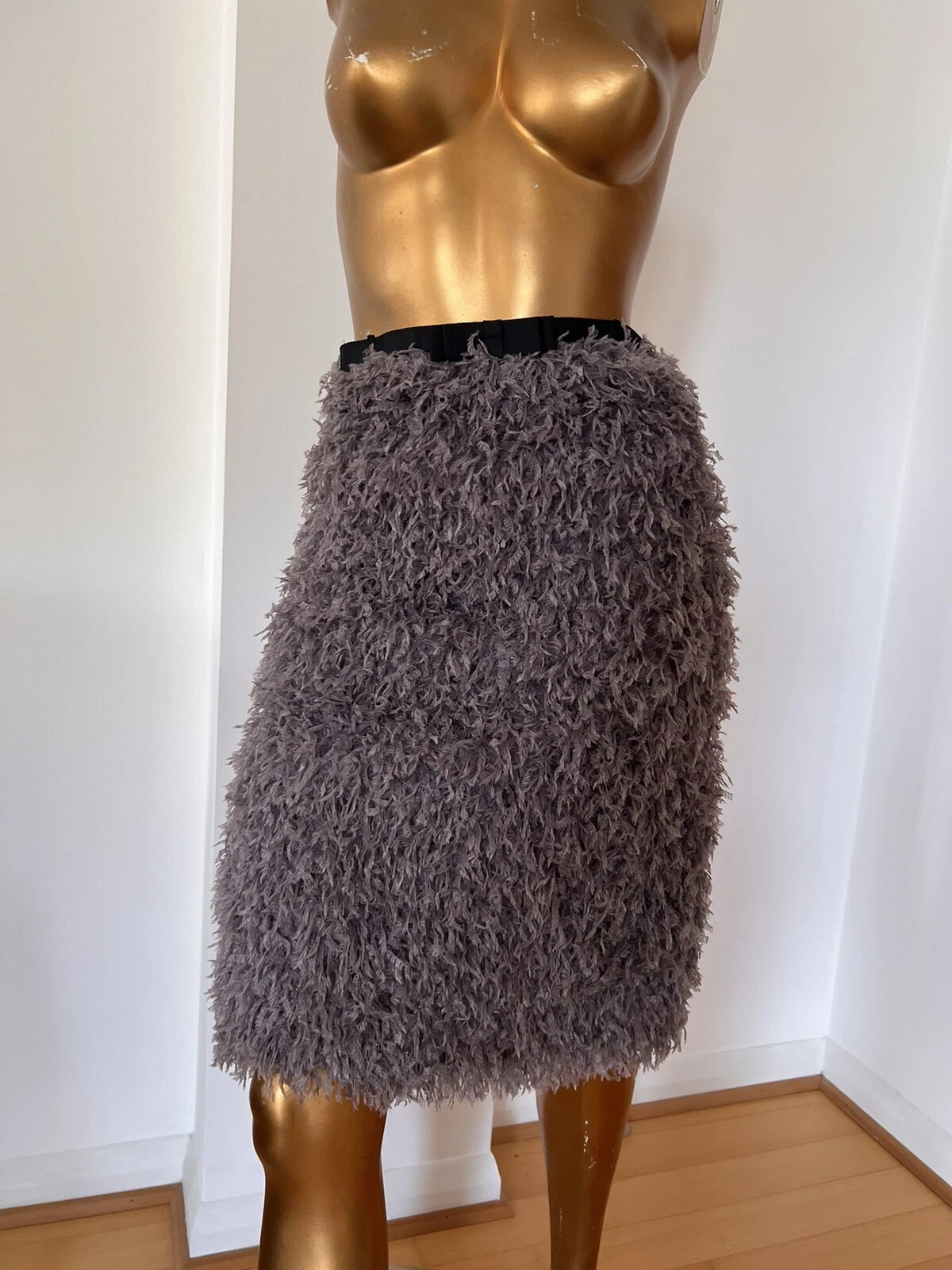 DIOR ZARA PIUMA LIKE MINI ABITO SEXY ABITO GRIGIO DETTAGLIO FIOCCO CINTURINO SPAGETTI XS