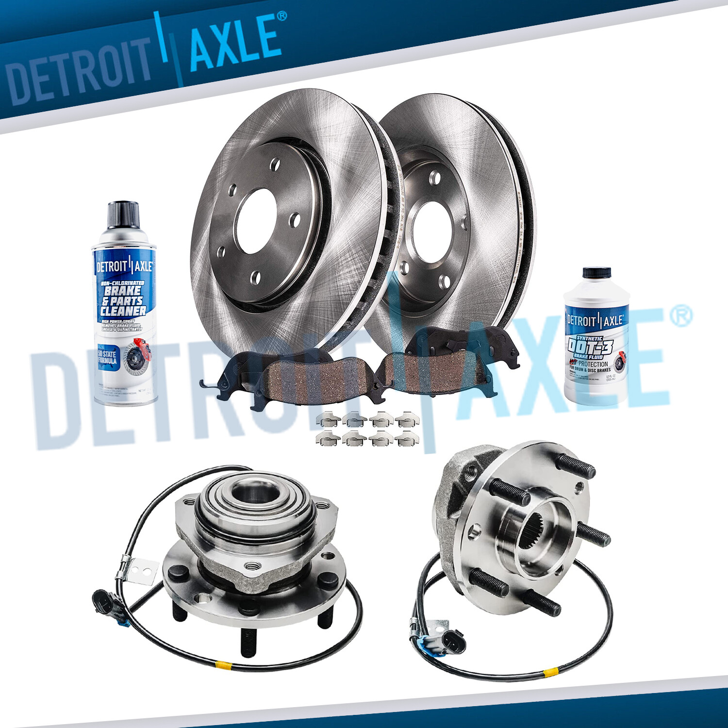 Front Wheel Bearings + Brake Rotors for S10 Blazer GMC Jimmy Sonoma