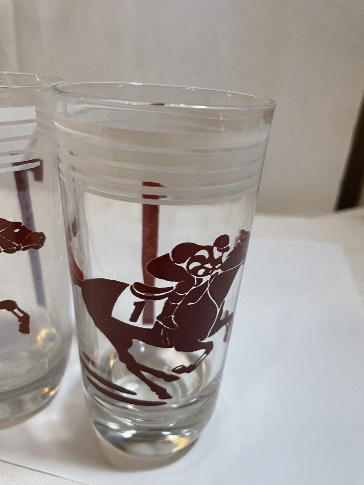 Lot Of 3 Rare Kentucky Derby Glasses eBay