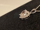 *NEW* Kay Jewelers Sterling Silver Lab Created White “HEART” Sapphire Necklace — photo 7