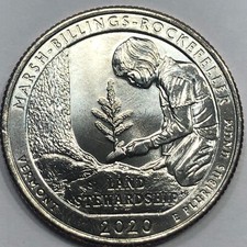 2020 PDS - Marsh-Billings-Rockefeller Vermont - National Park Quarter Dollar Set