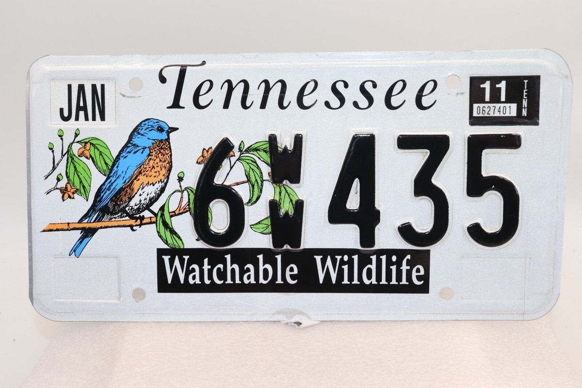 1994-2007 Tennessee WATCHABLE WILDLIFE Blue Bird License Plate