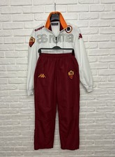 Tuta tuta AS Roma Kappa 2010 2011 calcio calcio giacca pantaloni taglia M