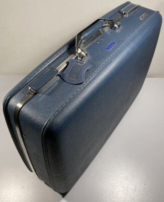 Vintage American Tourister Suitcase Blue Escort Hard Case 24 X 17 X  Lock
