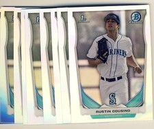 (23) 2014 Bowman Chrome Draft Refractor AUSTIN COUSINO Rookie LOT Mariners DP82