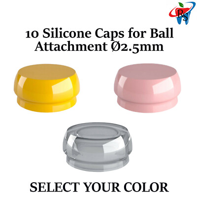 10x Dental Ball Attachment Silicone Caps Home Use First Aid Emergency Ø2.5mm
