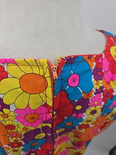 Vintage Design House Hippie 60s 70s Smock Dress, Flower Power Medium Boho - Picture 13 of 22