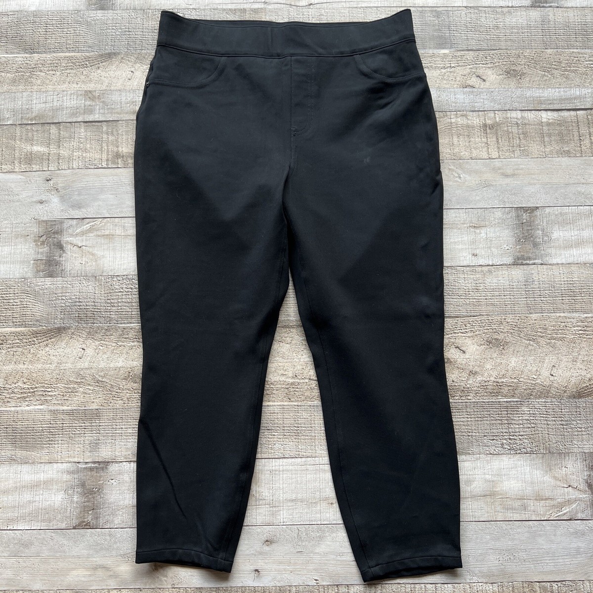 Spanx 4 Pocket Perfect Pant Womens XLarge Black Ponte Ankle Cropped  Slimming | eBay