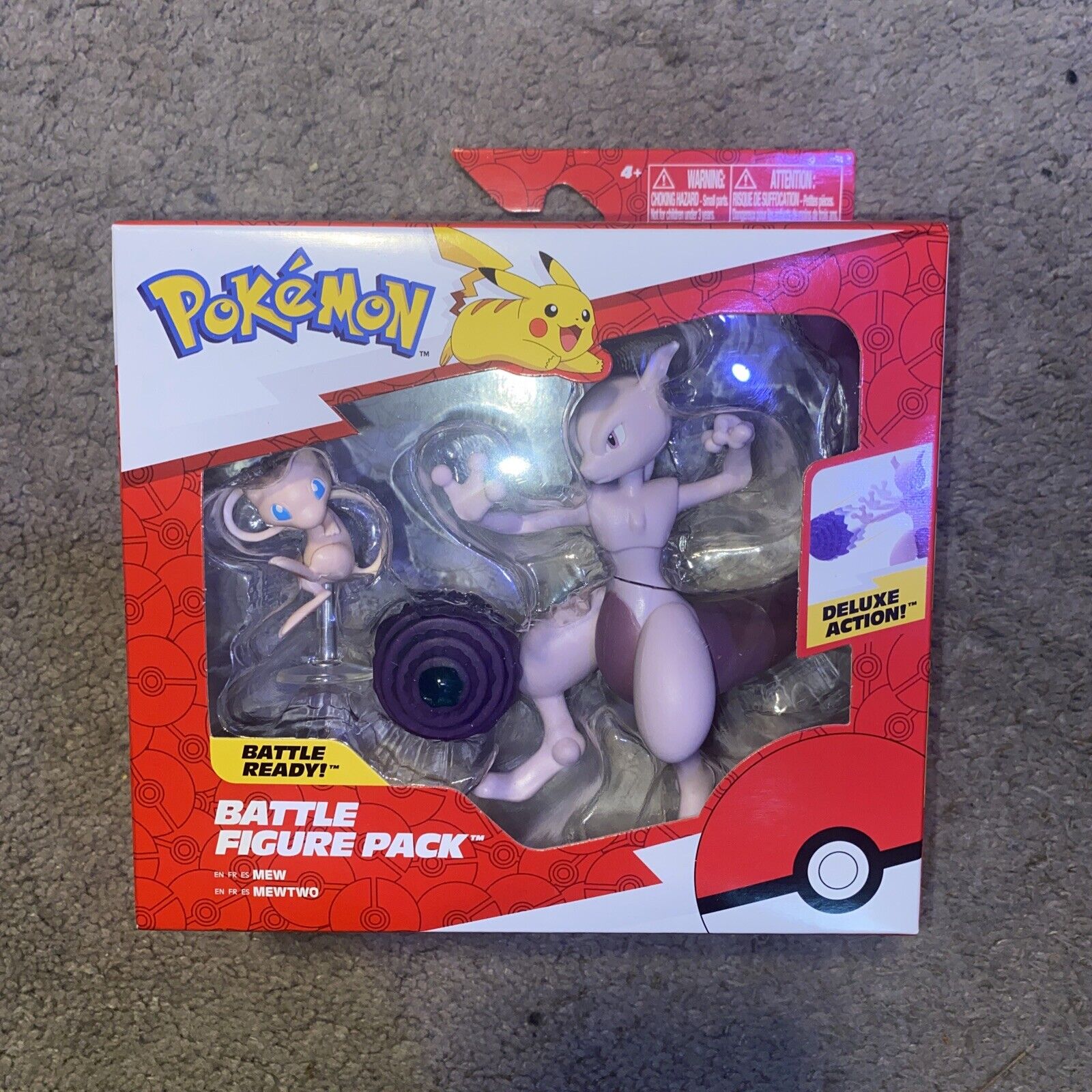 Pokemon Battle Figure Set 2 Pack Mew and Mewtwo Deluxe Action Ready