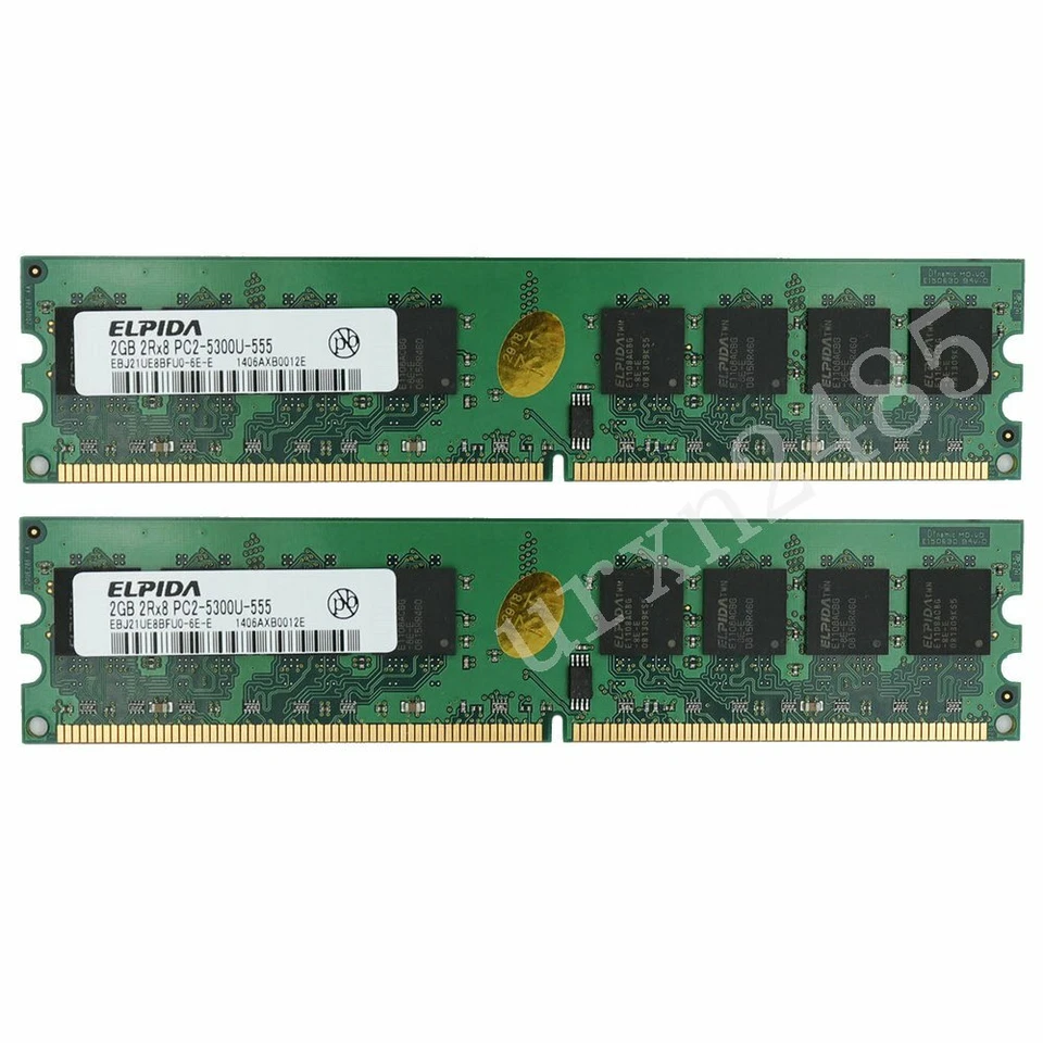 16GB 8GB 4GB 2GB DDR2 667MHz PC2-5300U 240Pin DIMM Desktop Memory Elpida LOT BT - Image 3 of 4