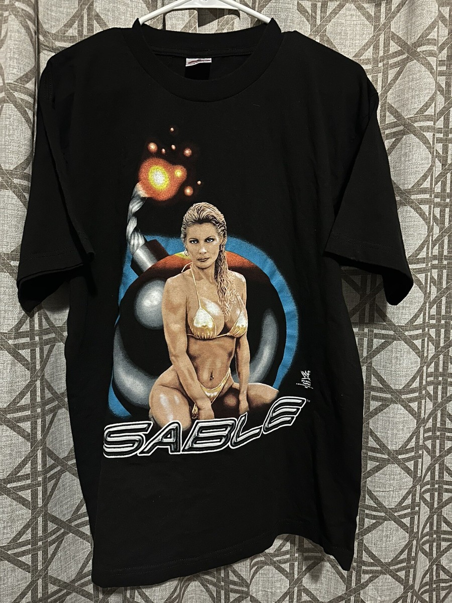Vintage Sable Blow Me Away WWF Wrestling T Shirt 90s Sz LARGE