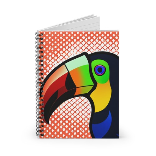 Set Da 4 Sottobicchieri Funky Tropical Birds – Design Tucano E Pappagallo, Finitura Lucida E Retro In Sughero - 4
