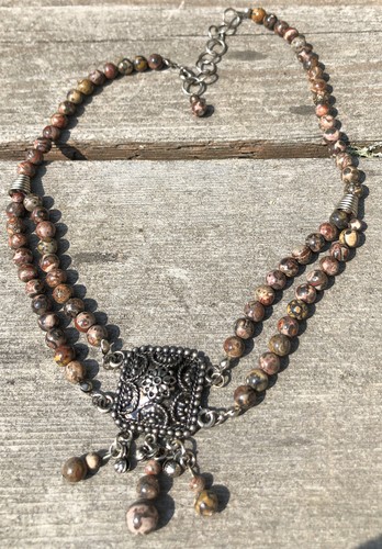 Jasper Stone Choker Statement Tribal 