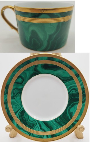 Christian Dior Gaudron Malachite Green Cup & Saucer 54985 (Each Sold Separately)