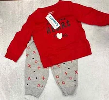 Carter's Just One You Valentine's Day Stole Your Heart Pullover + sweat pants 3m