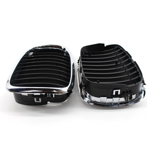 2Pcs Half Chrome Front Grill Grille fit for BMW E39 5 Series 1999-2003 Best ABS - Picture 4 of 7