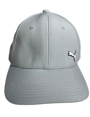 Puma Stretch Running Athletic Lightweight Adult Baseball Hat Cap Grey LG/XL 