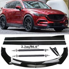 Front Bumper Lip Spoiler Side Skirts Rear Glossy Black For Mazda CX3 CX-30