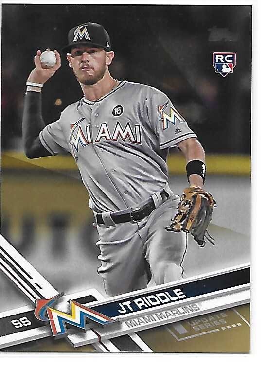 2017 Topps Update Baseball Gold JT Riddle RC 440/2017 Marlins
