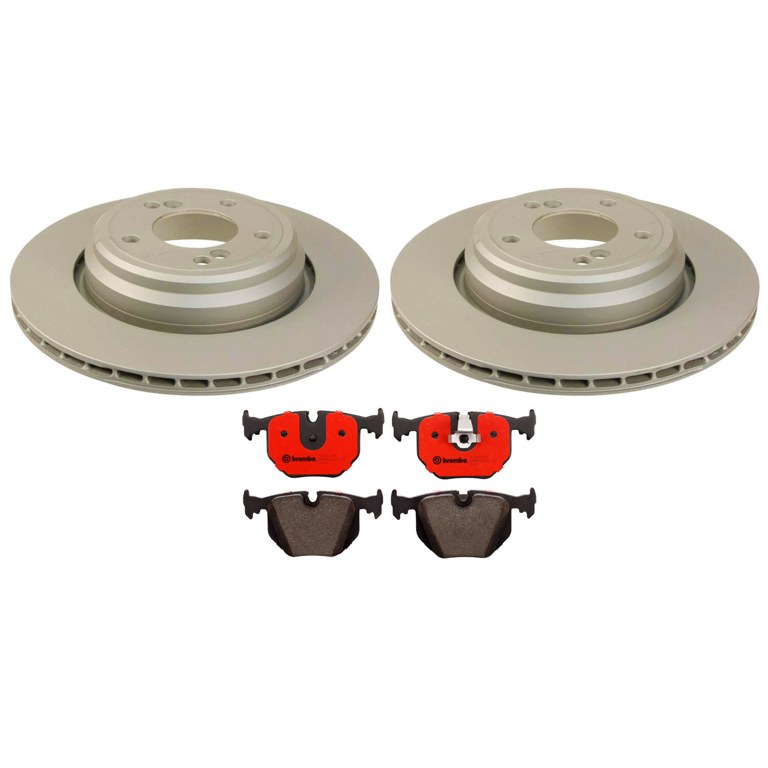 SHW OEM Rear Brake Kit 328mm Rotors & Brembo Ceramic Pads for BMW E46