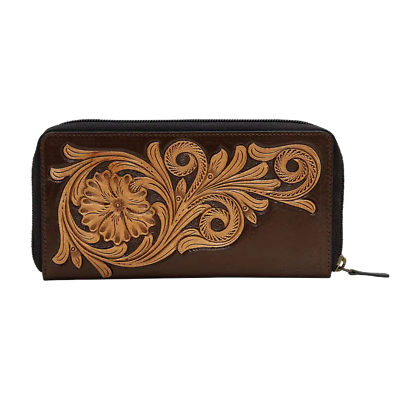 Myra Bag Ladies Maroon Royalty Western Leather Wallet S-5874 | eBay