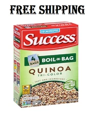Success Boil-In-Bag Quinoa, Quick Tri-Color Quinoa, 12-Ounce Box