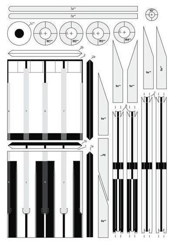 MGM-29 SERGEANT US tactical ballsitic missile, paper model kit 1:25 + laser - Picture 4 of 6