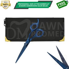 Hair Cutting Barber Scissors 6.5" Hairdressing Salon Shears Blue German Grade