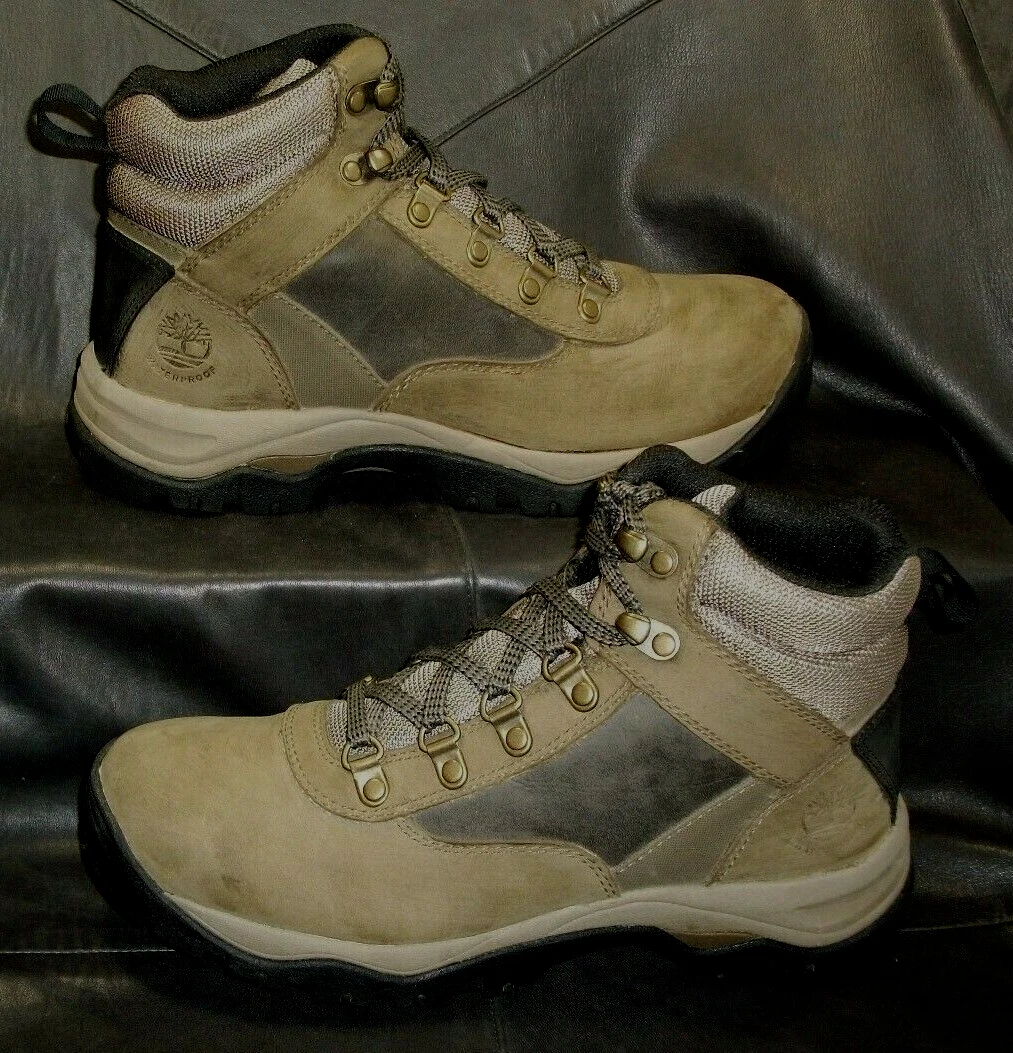 Timberland scarpe da trekking donna verde oliva nabuk e pelle stivaletti US 7 5