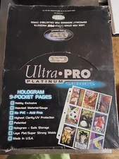 100 ULTRA PRO PLATINUM HOLOGRAM 9-POCKET Card Pages Protectors 1 box UNOPENED