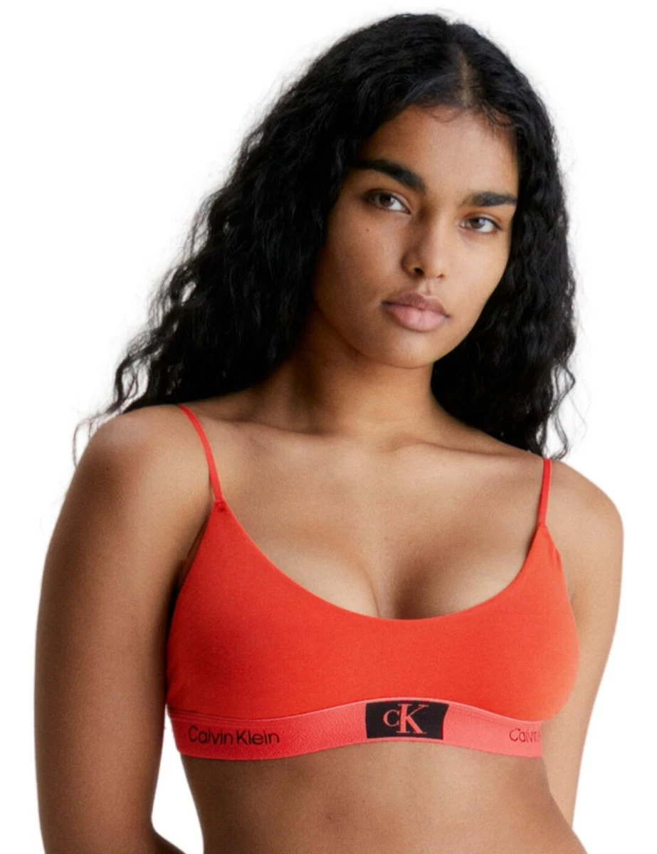 Calvin Klein CK1996 Bralette Womens Designer Underwear Unlined Bra  000QF7216E