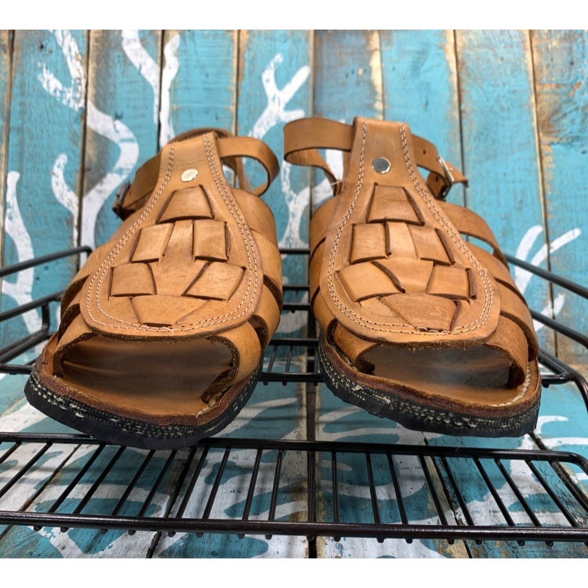 Men's Vintage Hand crafted Tire Tread Sandals size 9 Men's Vintage Hand crafted Tire Tread Sandals size 9