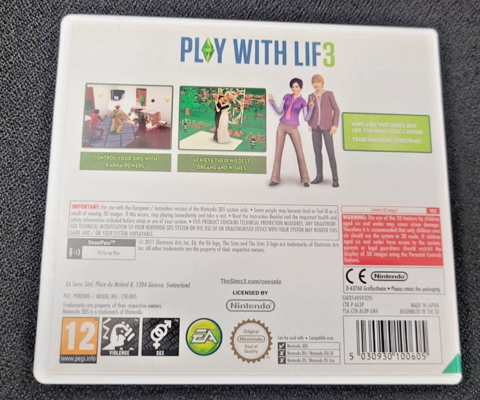 The Sims 3 Nintendo 2DS 3DS PAL EXCELLENT Condition - Image 2 of 4