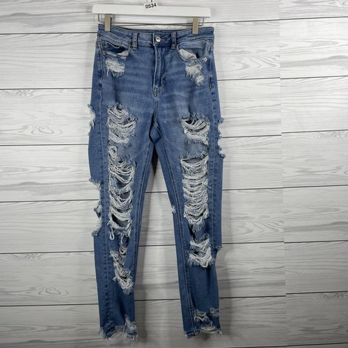 American Eagle Mom Jeans Destroyed Size 