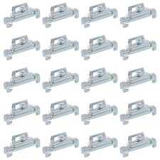 20 PCS Silver ZincPlated DIN Rail Fixer Plate Mounting Terminal Block