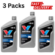 3 Pack Valvoline 4-stroke Motorcycle Full Synthetic 10w-40 Motor Oil Free Ship