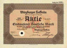 W&uuml;rzburger Hofbr&auml;u W&uuml;rzburg 1954 Leipzig Kitzingen Lohr Poppenhausen Rottendorf