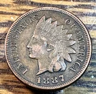 1887 Indian Cent Nice Original XF CHRC