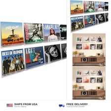 upsimples 8 Pcs 12" Vinyl Record Wall Mount Shelves, Clear Acrylic Display ...