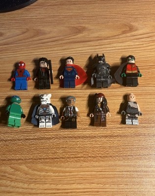 LEGO Minifigures Assorted Lot of 10 Batman Spider-Man Chima POTC Star Wars