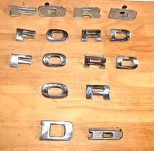 Lot 16 Vtg 1960s Ford Car Vehicle Script Hood Letters Emblem Badge Galaxie