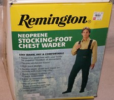 Remington Neoprene Stocking Foot Insulated Chest Waders Size XL VGUC