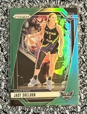 2024 Panini Prizm WNBA #4 Jacy Sheldon (RC) Green Prizm -  Dallas Wings