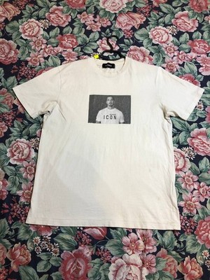 Y2K Dsquared2 Icon Big Logo T-Shirt Rare Retro Hype Größe L Farbe Weiß