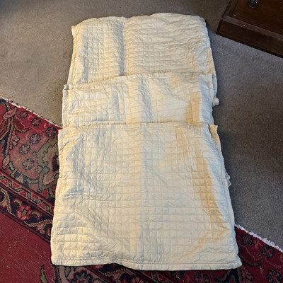 Ann Gish Bettfertig Seide Euro Shams Set Elfenbein Creme (3) 24,5  x 20 